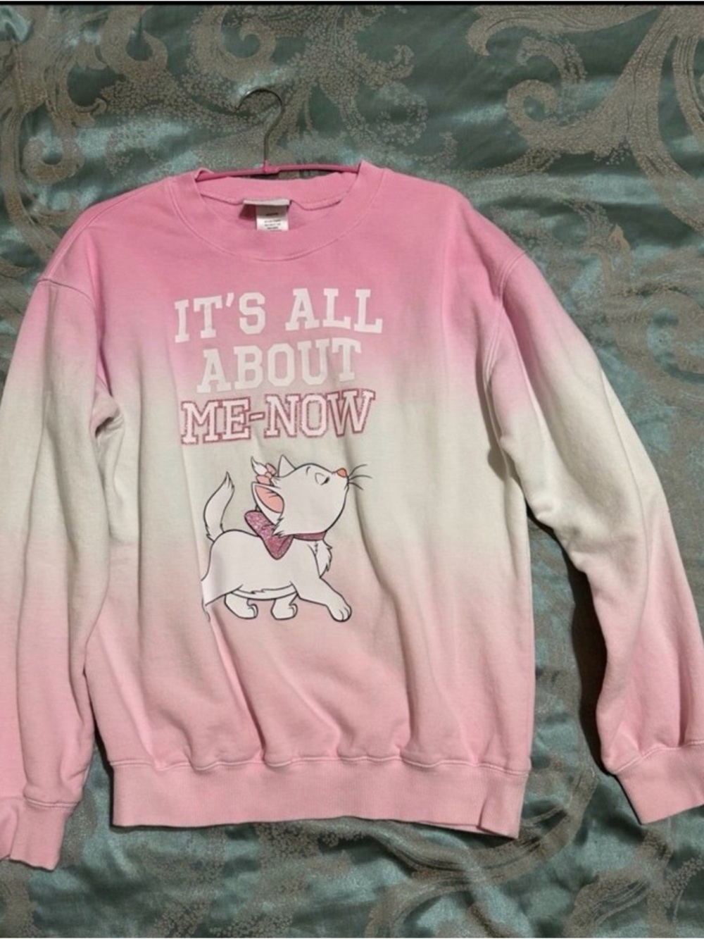 Disney Marie Aristocats pink oversized sweatshirt